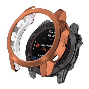 For Garmin Fenix 7/7 Solar/7 Sapphire Solar Hollow Out Watch Case Watch TPU Cover Protector with Electroplating