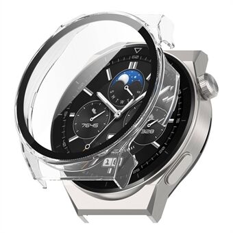 For Huawei Watch GT 3 Pro 46mm Anti-drop Hard PC Watch Case Cover with Tempered Glass Screen Protector