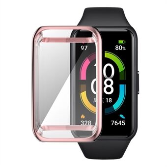 ENKAY For Huawei Band 7/6/Honor Band 6 Electroplating TPU Watch Case Anti-scratch Protective Cover