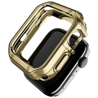 For Apple Watch Series 1/2/3 42mm/SE/Series 4/5/6 44mm/Series 7 45mm Electroplating TPU Watch Case Laser Engraving Protective Cover
