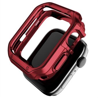 For Apple Watch Series 1/2/3 38mm/SE/Series 4/5/6 40mm/Series 7 41mm Watch Case Electroplating Laser Engraving TPU Protective Cover