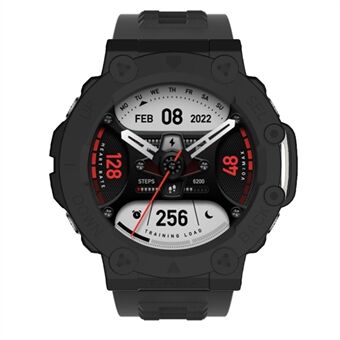 Til Huami Amazfit T-Rex 2 Anti-ridse Smart Watch Case Hollow Hard PC Protective Cover - Sort