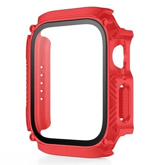 Til Apple Watch Series 7/8 41 mm hårdt pc-etui med skærmbeskytter af hærdet glas Anti-ridse vandtæt Smart Watch-etui