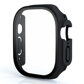 Til Apple Watch Ultra 49 mm Hard PC Wallet Case med hærdet glas skærmbeskytter Anti-drop mat beskyttelsescover