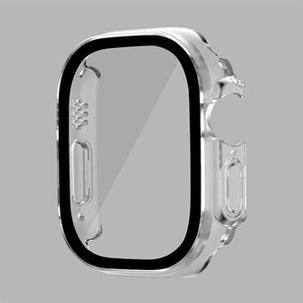 Til Apple Watch Ultra 49 mm hårdt pc-etui med hærdet glas skærmbeskytter Vandtæt Smart Watch-etui