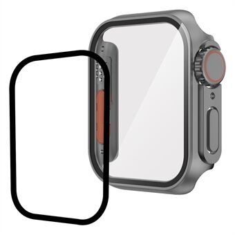 Til Apple Watch Series 7/8 41 mm fuld beskyttelsesurkasse Hard PC-cover med hærdet glasskærmbeskytter