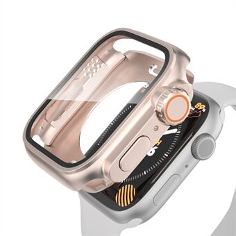 Vandtæt etui til Apple Watch Series 6 5 4 SE (2022) SE 44mm , Fuldt beskyttende cover til hård pc med hærdet glasskærmbeskytter