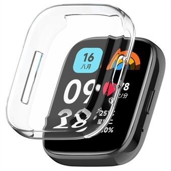 Til Xiaomi Redmi Watch 3 Lite TPU urkasse Anti-fald galvaniseret fuld dækning - gennemsigtig