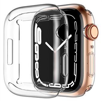 Til Apple Watch Series 8 45 mm beskyttende urkasse Transparent HD Sensitive Touch TPU Anti-ridse skærmbeskytter