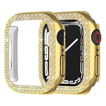 Til Apple Watch SE (2022) 44 mm / SE 44 mm / Series 6 / 5 / 4 44 mm Rhinestone Decor Hard PC Smart Watch Case Anti-ridse beskyttelsesramme