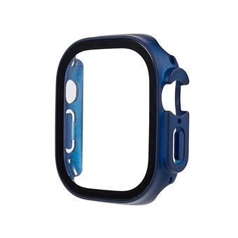 Til Apple Watch Ultra 49 mm hårdt pc-urkasse Skærmbeskytter af hærdet glas Drop-sikker skal med knapdæksel
