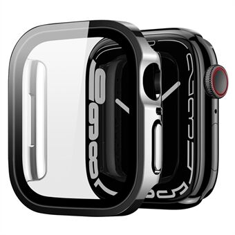DUX DUCIS Electroplated Hard PC Case for Apple Watch Series 7 41mm Anti-Scratch Smart Watch Protective Case with Screen Protector