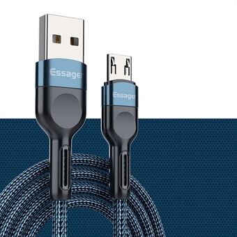 ESSGAER Flettet Micro USB Data Sync Ladekabel, 2M