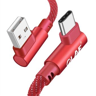 OLAF USB til Type-C 90° retvinklet albuedesign Hurtigopladningsdatakabel 2M
