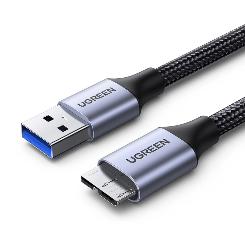 UGREEN 80792 m USB 3.0 Micro USB-opladerkabel Ladeledning Nylonflettet ekstern