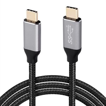 1 m Type C-kabel han-til-han-ledning Thunderbolt 3.0 Hurtig datatransmission Op til 10 Gbps strømopladningslinje kompatibel til USB C-enheder