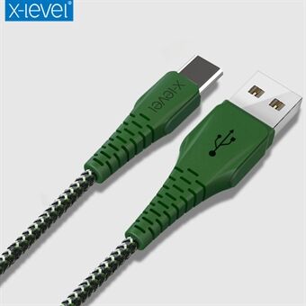 X-LEVEL Off-road SR Anti-break 1,2m 2,1A USB Type-C dataopladningskabel