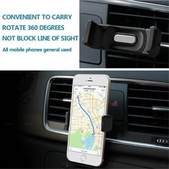 Car Air Vent Mount Holder til mobiltelefoner, klemmebredde: 5,5-8cm