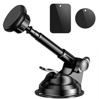 Universal Strong Magnetic Attraction Biltelefonholder Justerbar Magnetic Mount Bilholder til iPhone Samsung Huawei Etc. - Sort