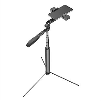 A21S Multifunktion Mobiltelefon Clip Stativ Stand Selfie Stick Gimbal Stabilizer Stativ med fjernbetjening cControl og Fyld Light til videooptagelse/vlogging/livestreaming