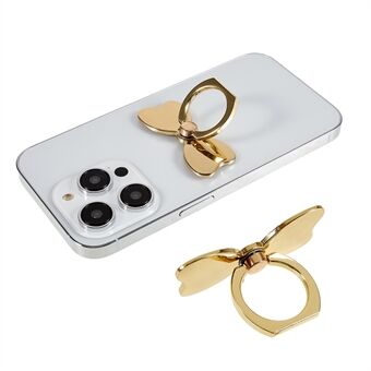 Mobiltelefon Ring Kickstand butterfly rotation Finger Kickstand Metal Ring Grip kompatibel med smartphone - Guld
