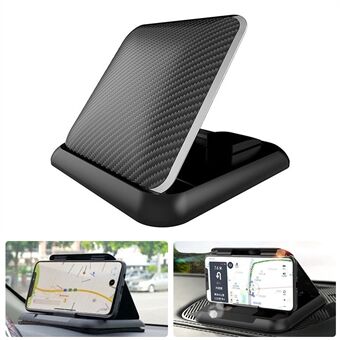 YC-5334 Carbon Fiber Texture Biltelefonholder Dashboard Mount Justerbar vinkel Mobiltelefon Clip Bracket