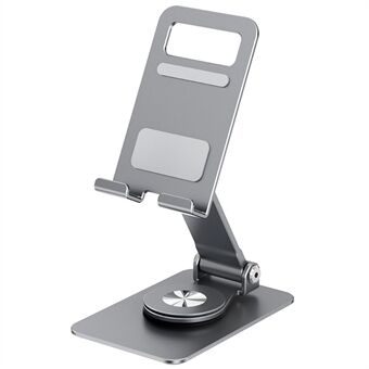 Foldbar telefonholder med 360 graders rotationsvinkel, justerbart bordstativ til tablet