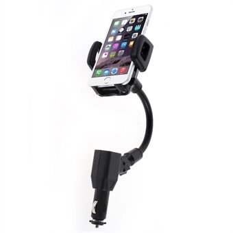 Rotatory USB Charger Car Mount Holder for iPhone Samsung HTC, Width: 35-82mm