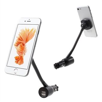 GS6323 Dual USB Car Charger Magnetic Phone Mount Holder for iPhone Samsung