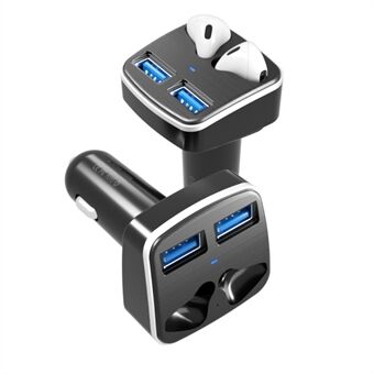 JEDX 2-in-1 Car Charger Dual USB Charger for Cell Phones and Airpods 1st/2nd Generation - Black