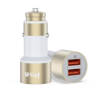 IVON CC33 36W 6A QC 3.0 Dual USB Fast Charging Cigarette Lighter Car Charger Adapter