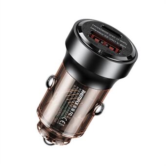 REMAX RCC338 Walking Cyberpunk Clear Car Charger USB-A + Type-C Dual Port PD 30W Fast Charger