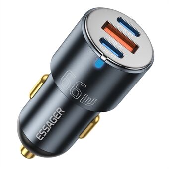 ESSAGER F689 66W Dual USB C+USB A 3 Ports Car Charger Phone Charging Adapter