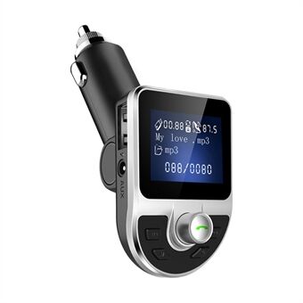 BT39 Bluetooth Car Hands-free Calling MP3 Music Player FM Transmitter USB Car Charger Support TF Card/Aux-in