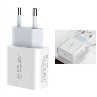 PD 20W Fast Charging USB C Charger Block EU Plug Power Adapter for iPhone 13 / 14 Series