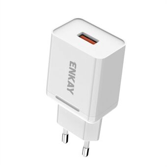 ENKAY HAT PRINCE USB3.0 Fast Charge Wall Charger Power Adapter 18W 3A - EU Plug