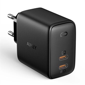 AUKEY PA-B4 65W Max Dual Type-C GaN Charger Adapter PD Fast Charging Wall Charger Block