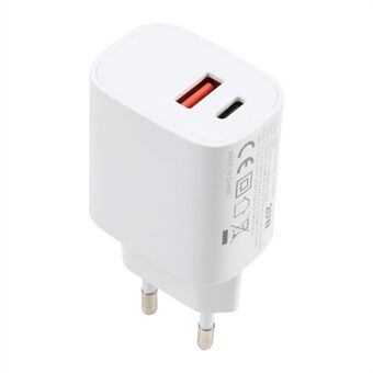 E087 20W PD Type-C+USB Home Travel Wall Charger Fast Charging Power Adapter