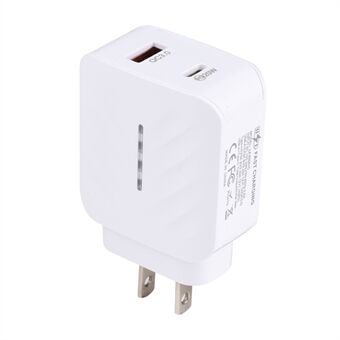 LZ-822A+C PD 20W Type-C QC3.0 USB Fast Charging Travel Wall Charger