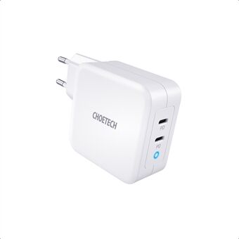 CHOETECH PD6008 100W GaN Charger Plug Block Dual Port USB-C Charger Adapter Fast Charging Box Brick (No Cable)