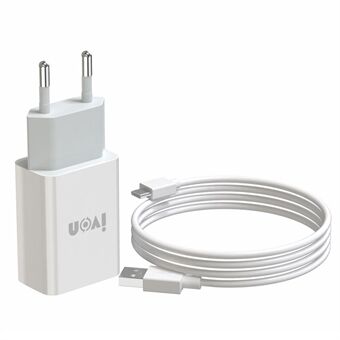 IVON AD-33 2.1A USB Charger Portable Travel Wall Adapter + 1m Type-C Data Cable