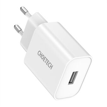 CHOETECH Q5002 12W USB-A Single Port 5V 2.4A Vægoplader Telefon Tablet Opladningsadapter