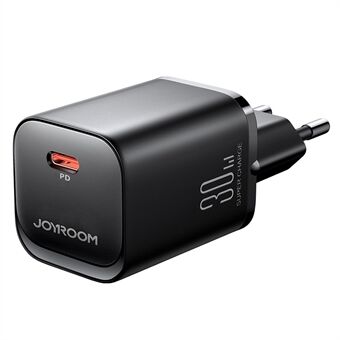 JOYROOM JR-TCF07 Speed Series EU-stik PD 30W telefon Hurtigopladning plastikadapter Enkel type-C vægoplader
