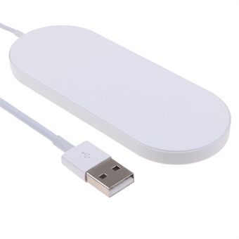 2-in-1 Qi Wireless Charger Pad for Phone and Apple Watch - White