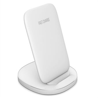10W Qi Wireless Fast Charger Stand [Support FOD Funktion] til iPhone Samsung etc. - Hvid