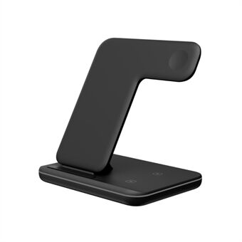 3-in-1 Desktop Vertical 15W Wireless Charger Stand for iPhone/Apple Watch/Airpods