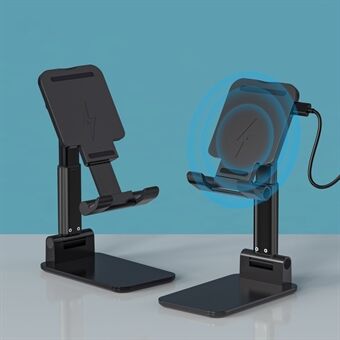 T3 Wireless Fast Charger Pad Desktop Phone Holder Stand for iPhone Samsung Huawei Xiaomi Etc.