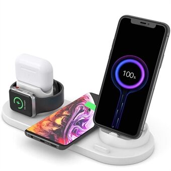 UD15-C 3-in-1 Multifunctional Wireless Charger Charging Dock Station Holder Stand for Apple iPhone/Android Device /Type-C Device