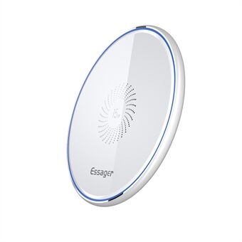 ESSAGER Mirror Series 15W Desktop Quick Charger Wireless Charging Pad (with 1m Type-C Cable)