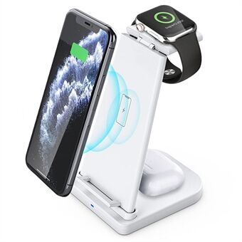B12 Wireless Charger Stand 3 in 1 Fast Charging Station for iPhone 12 Pro Samsung Apple Watch